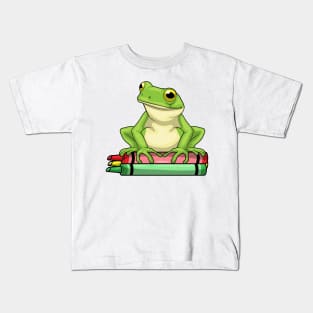 Frog Pupil Crayons School Kids T-Shirt